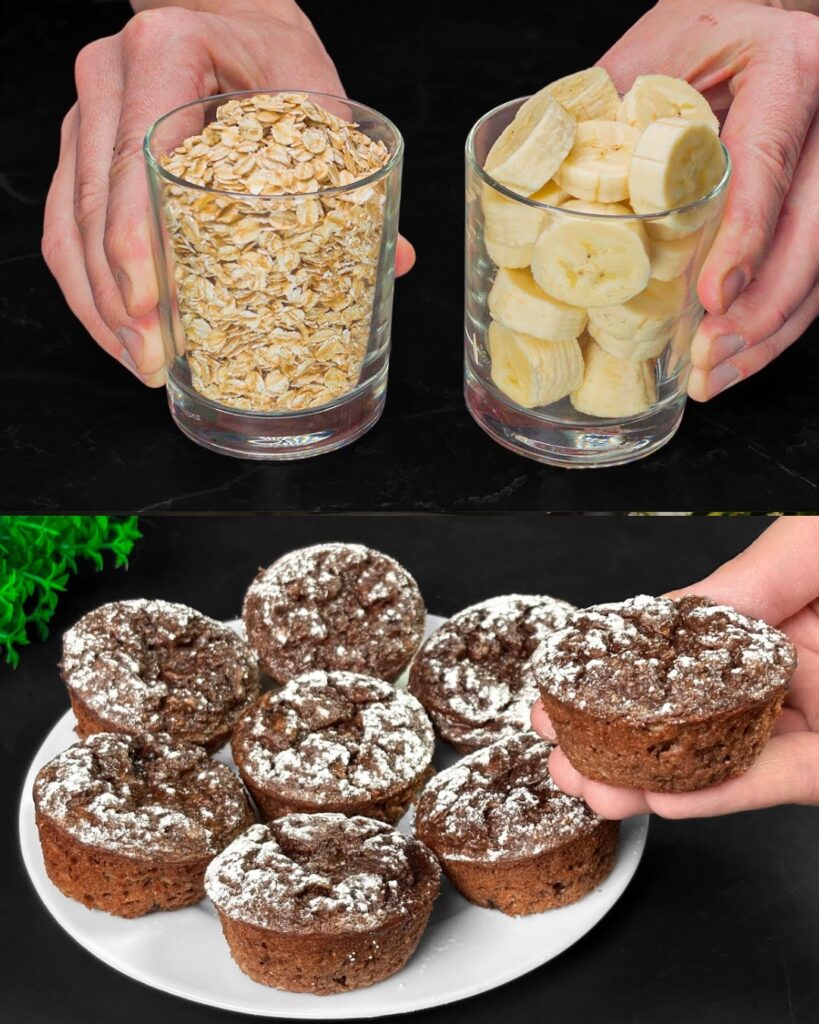 Healthy Banana Cocoa Oatmeal Bake finished dish