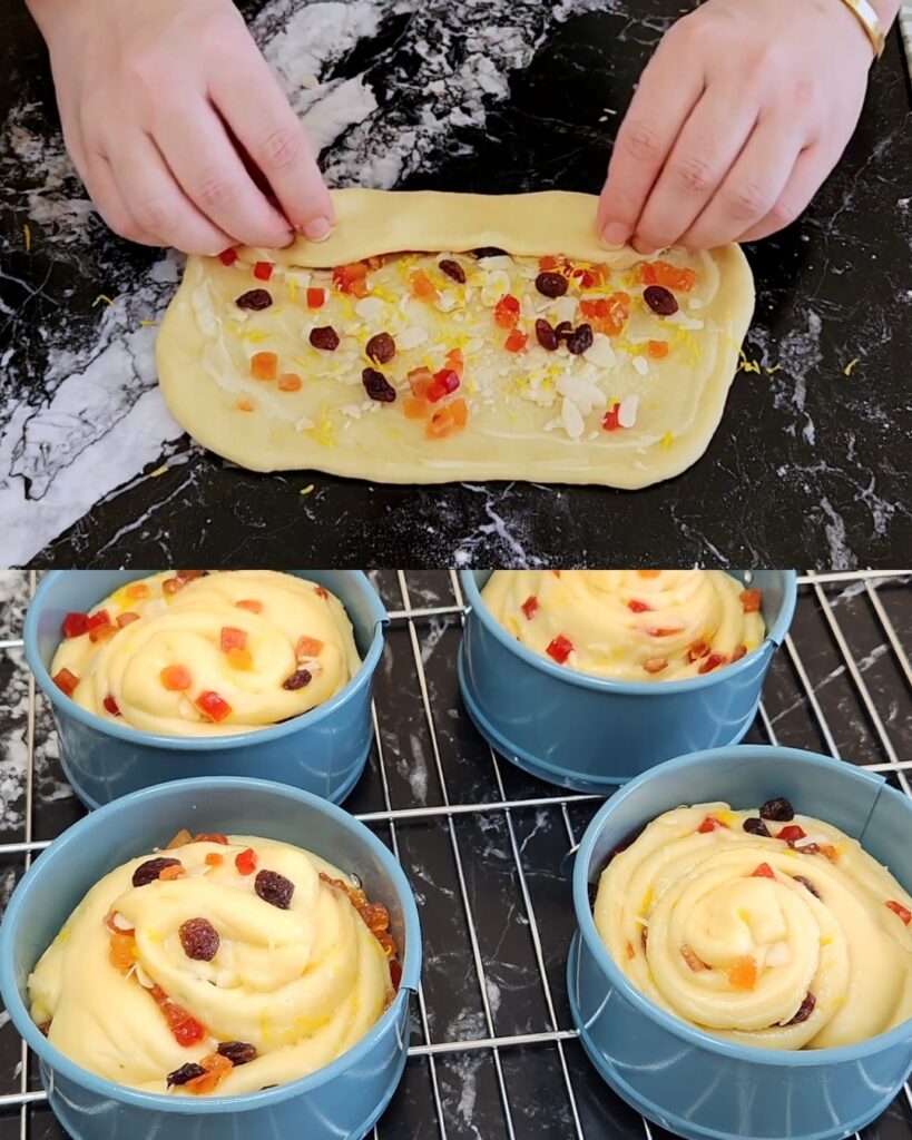 Sweet Rolls with Tutti Frutti and Nuts finished dish