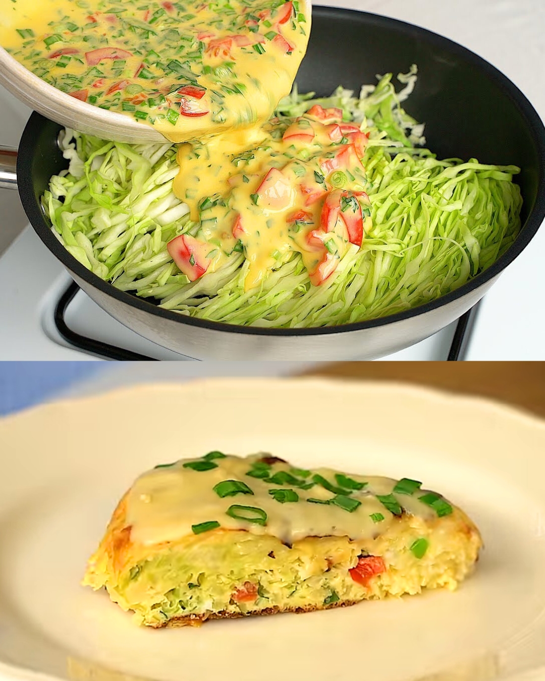 Cabbage and Egg Pancake