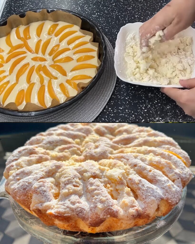 Delicious Peach Cake finished dish