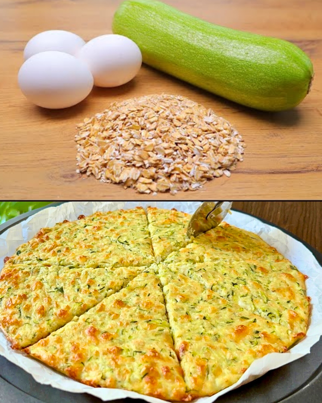 Baked Courgette and Oat Pizza