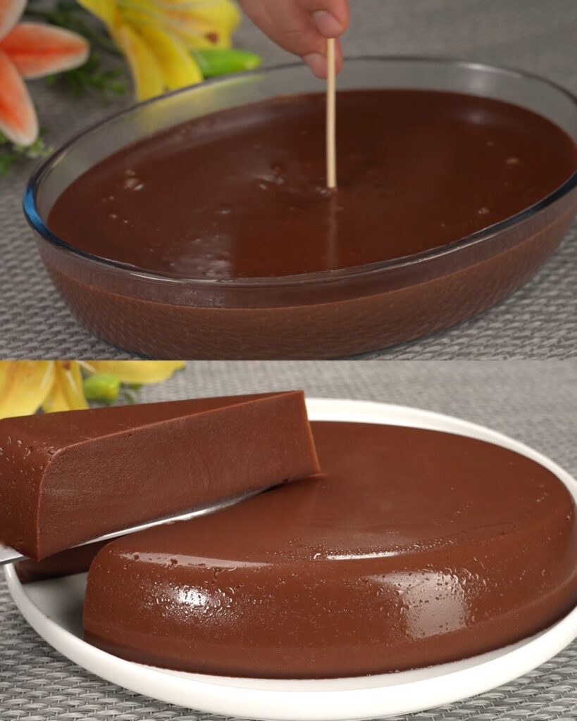 Cocoa Cream Gel Dessert finished dish