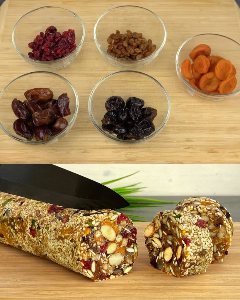Nut and Dried Fruit Energy Bars finished dish
