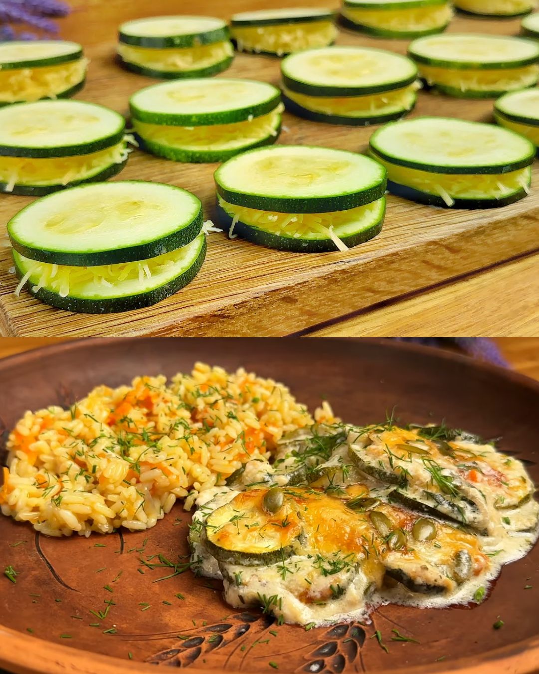 Savory Cheesy Zucchini and Zucchini Rice Delight