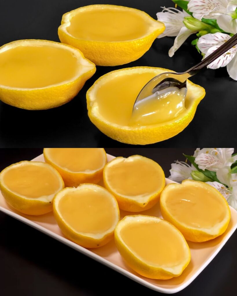 Classic Lemon Posset in Lemon Halves finished dish