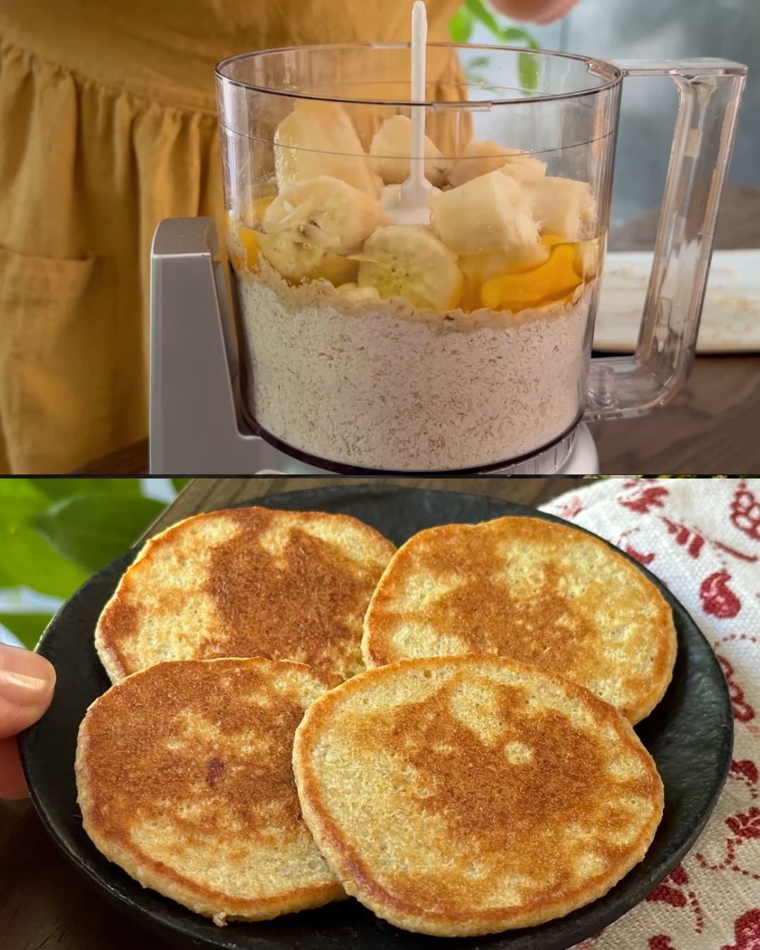 Banana Oatmeal Pancakes