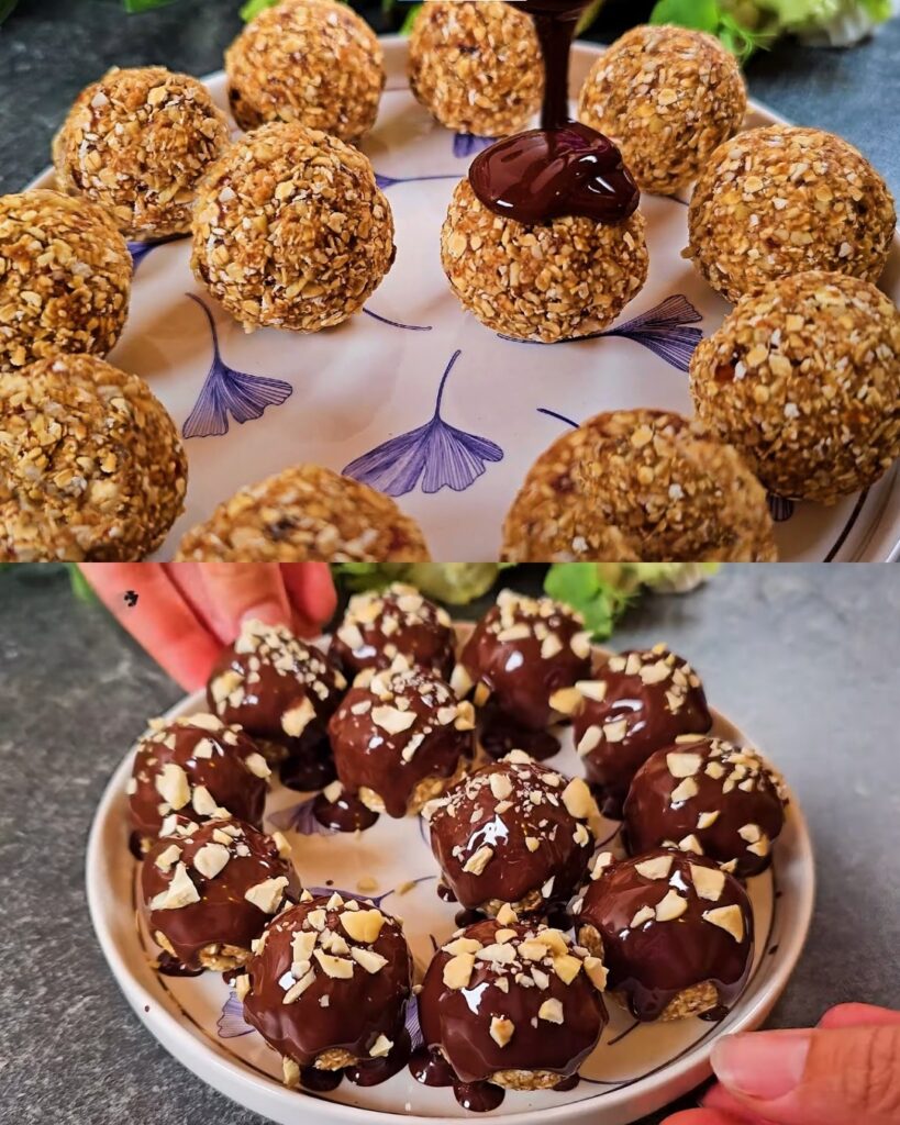 Chocolate-Covered Oat and Date Energy Balls