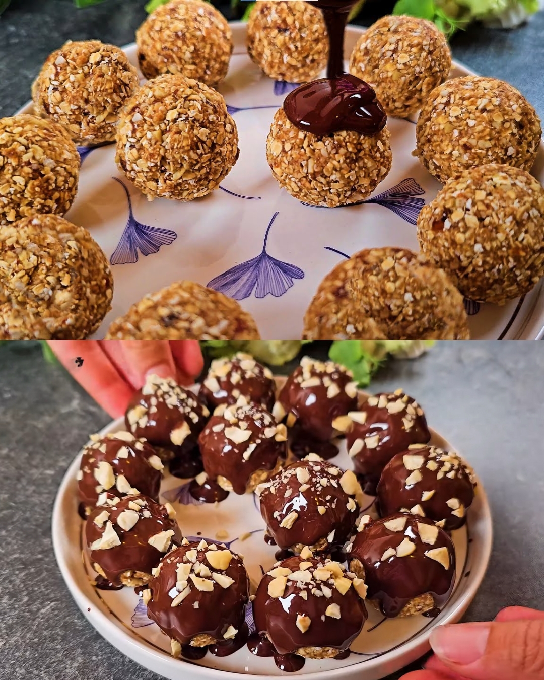 Chocolate-Covered Oat and Date Energy Balls