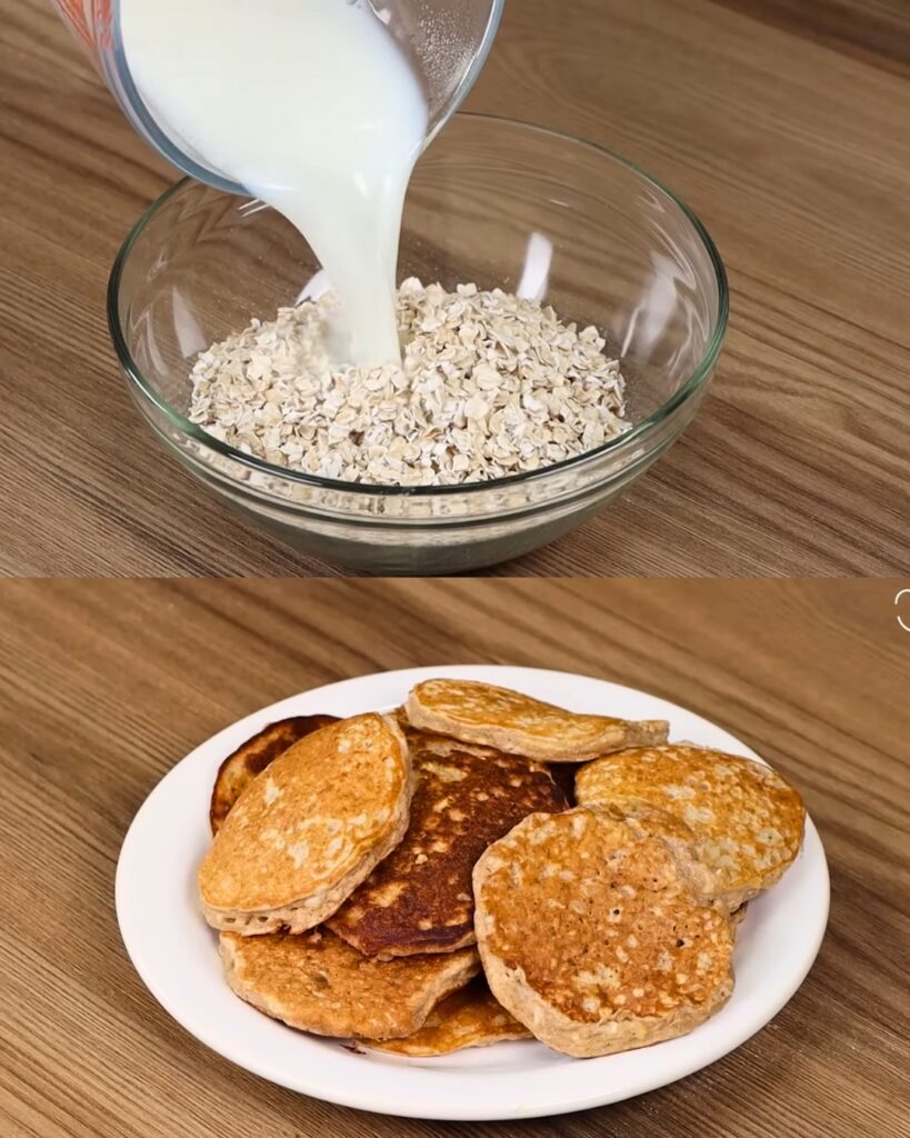Banana Oat Pancakes finished dish