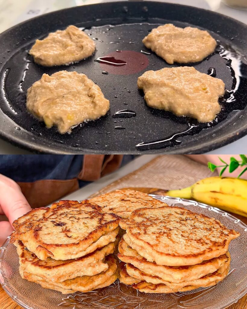 Sugar-Free Banana Oatmeal Pancakes finished dish