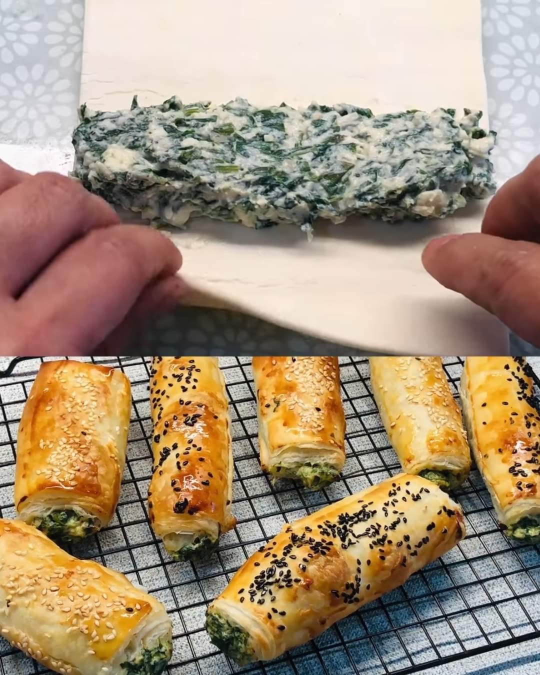 Spinach and Cheese Puff Pastry Rolls: A Savory Treat!