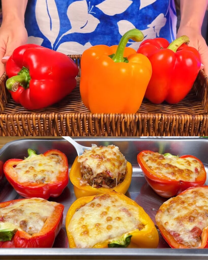 Stuffed Peppers I’ve Ever Eaten! Simple and Tasty Oven finished dish
