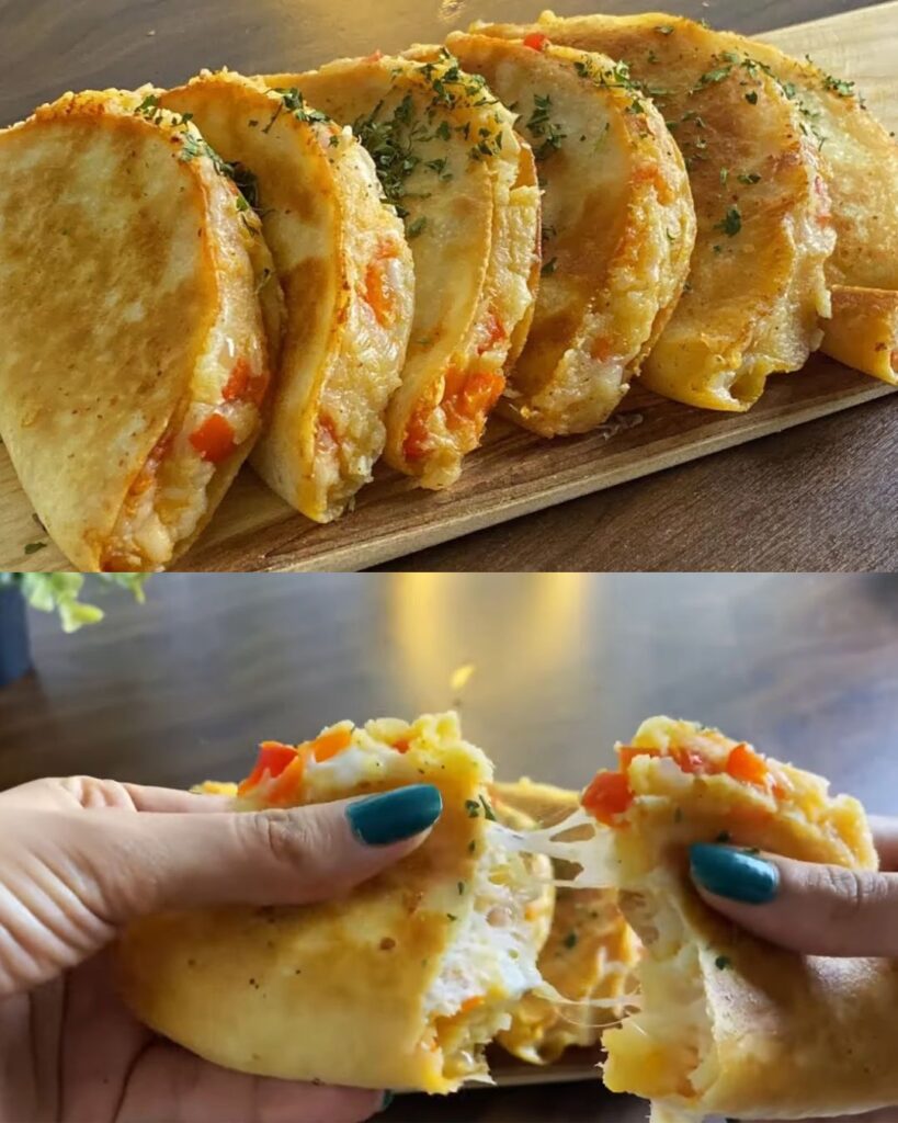 Crispy Potato Tacos! make this cheesy potato dinner no oven! finished dish