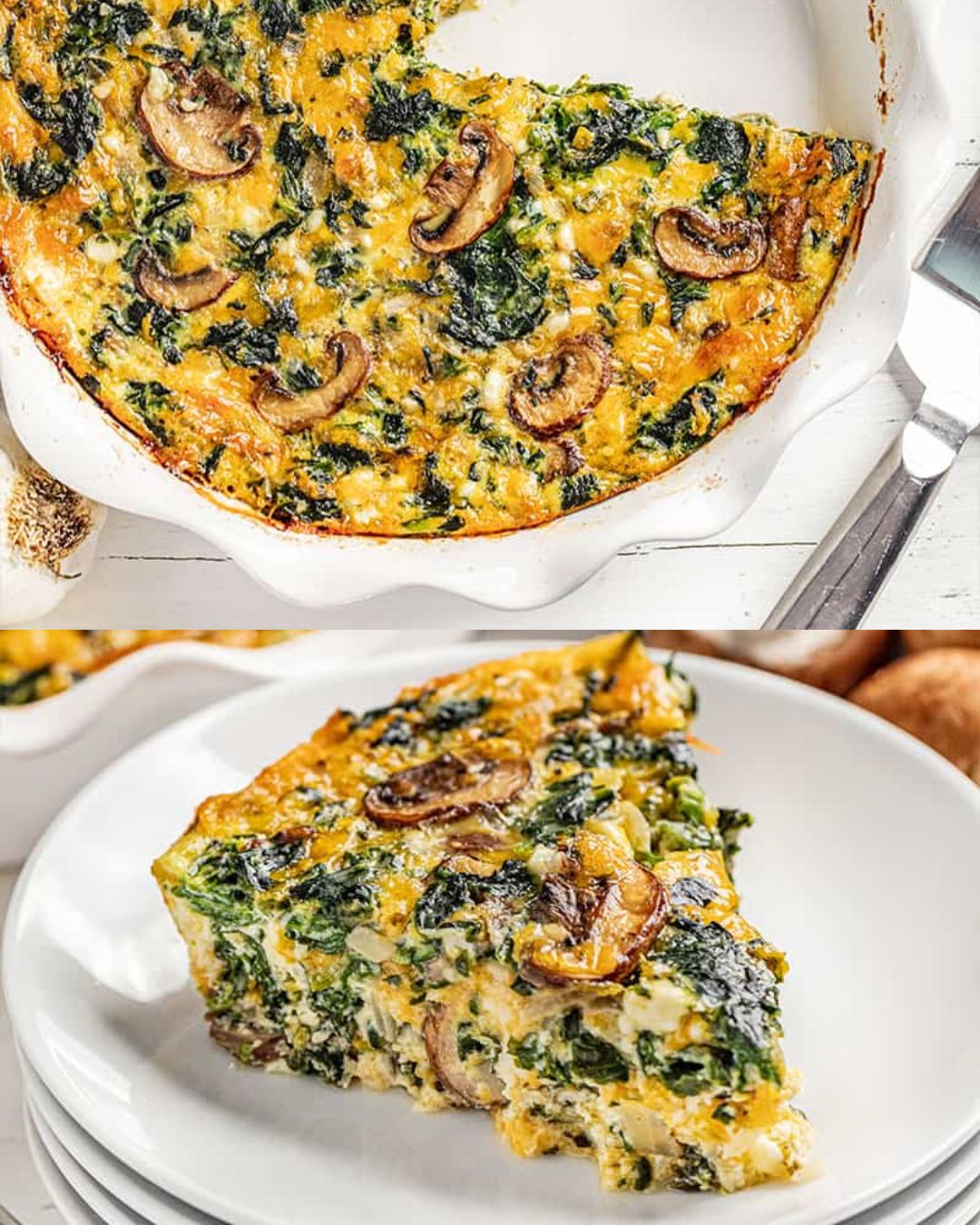 Easy Crustless Spinach Quiche