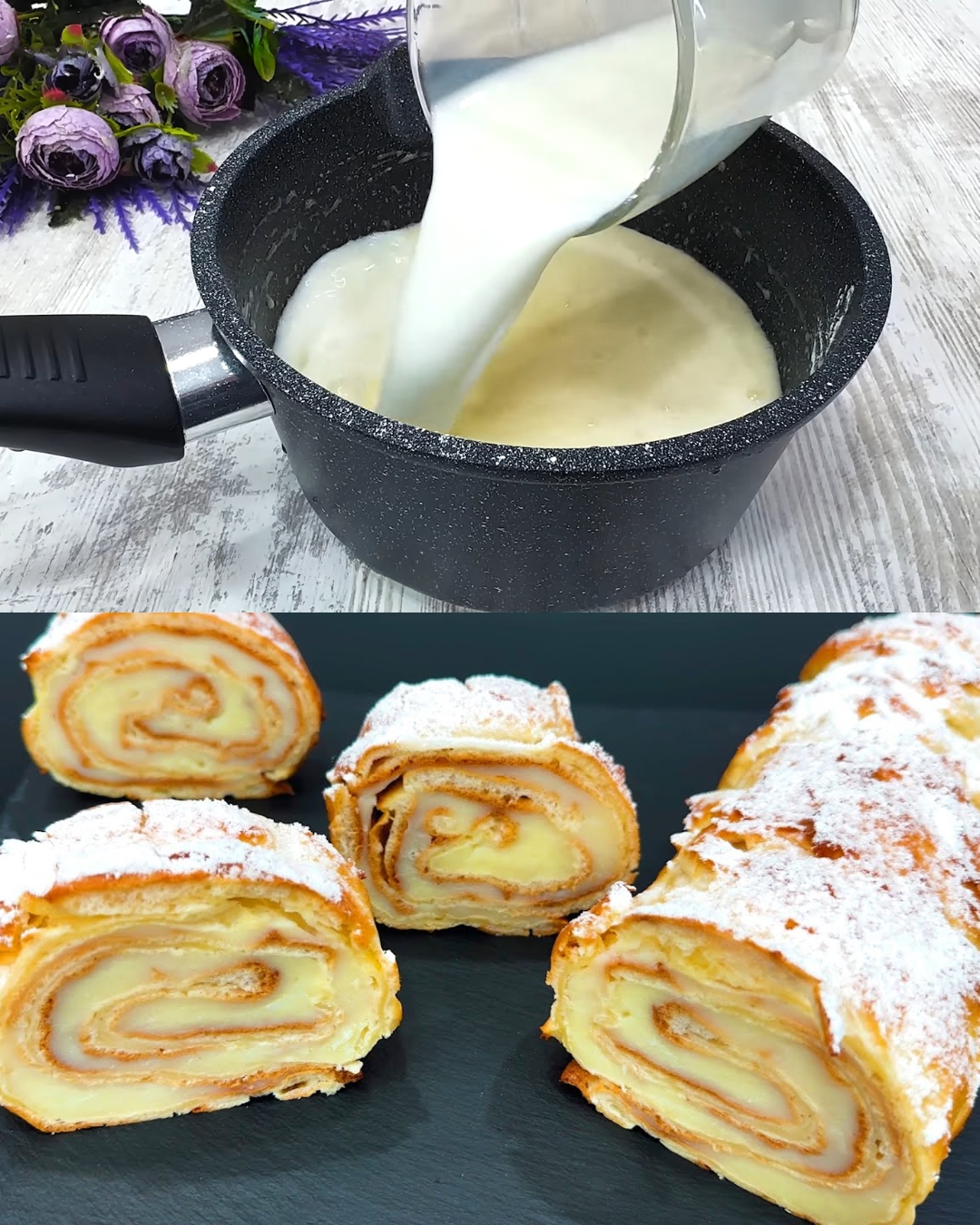 Creamy Custard Cake Roll