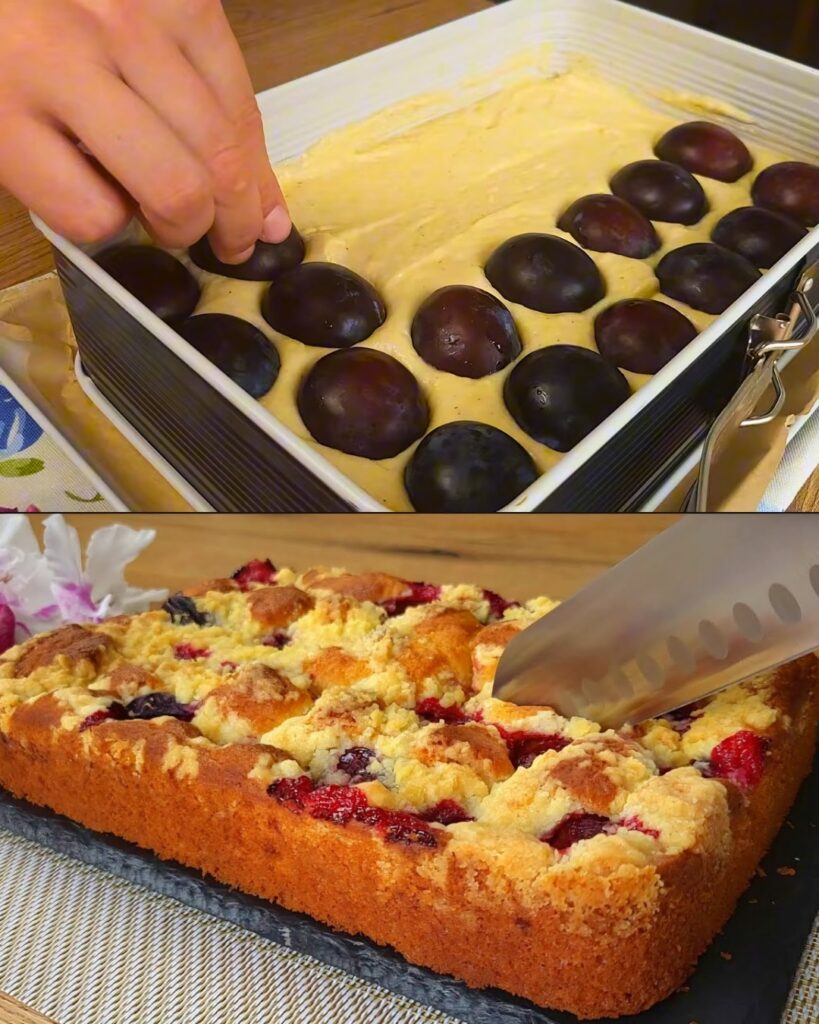 French Plum Cake finished dish