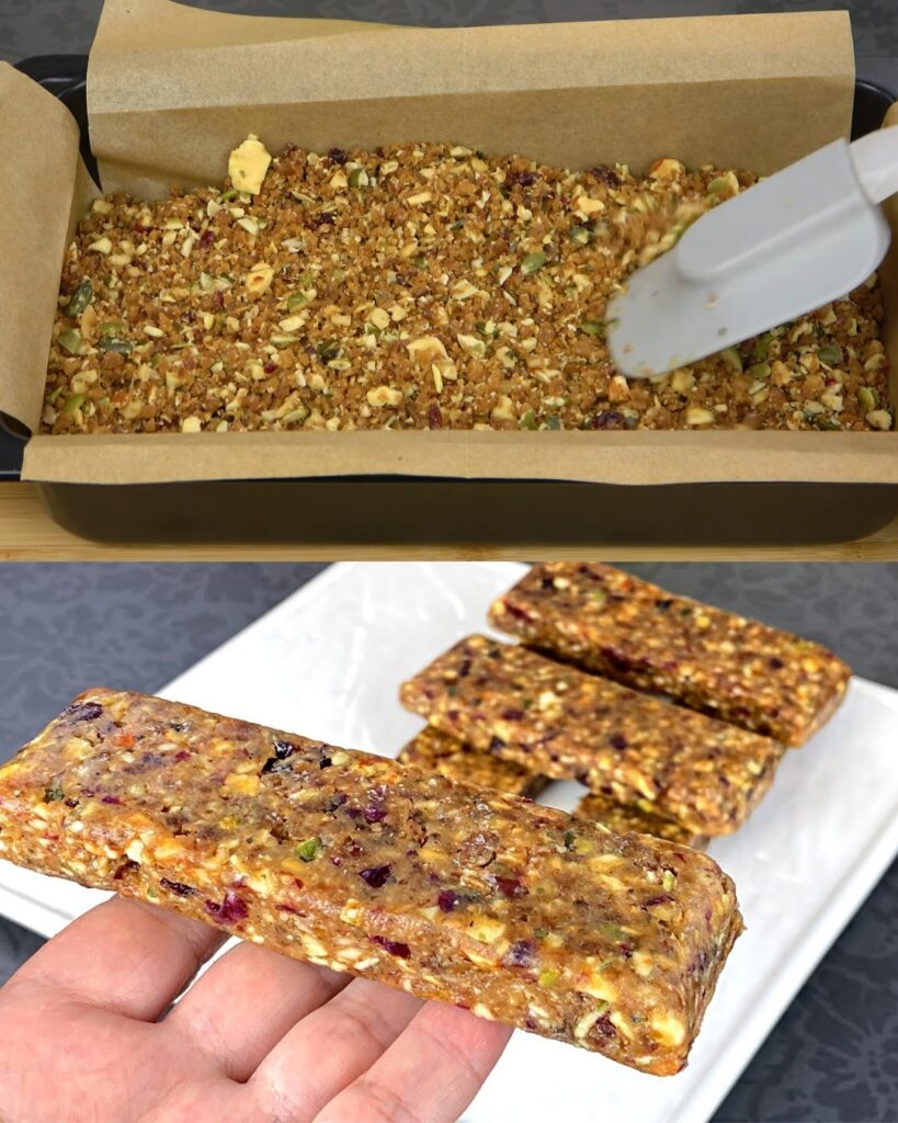 Nutty Cranberry Energy Bars finished dish