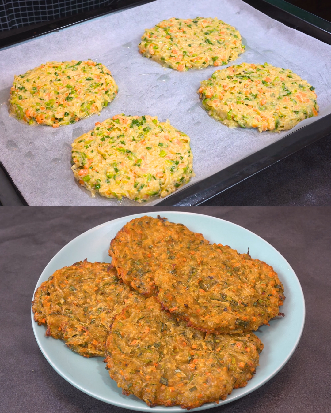 Baked Zucchini and Vegetable Fritters