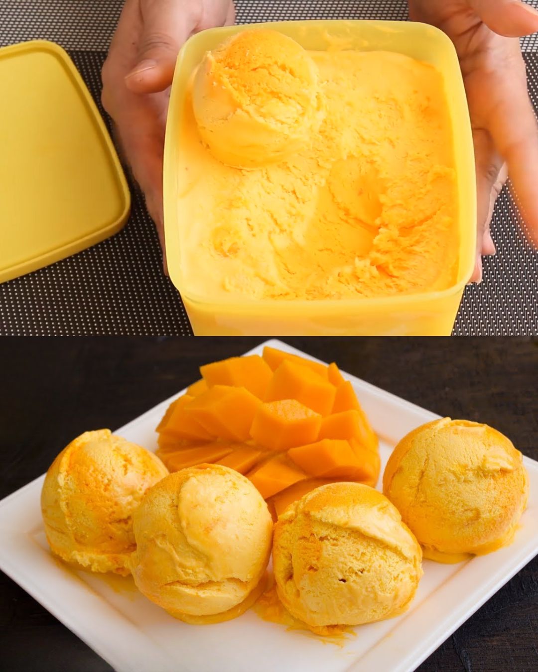 Mango Ice Cream Recipe | Eggless Ice Cream