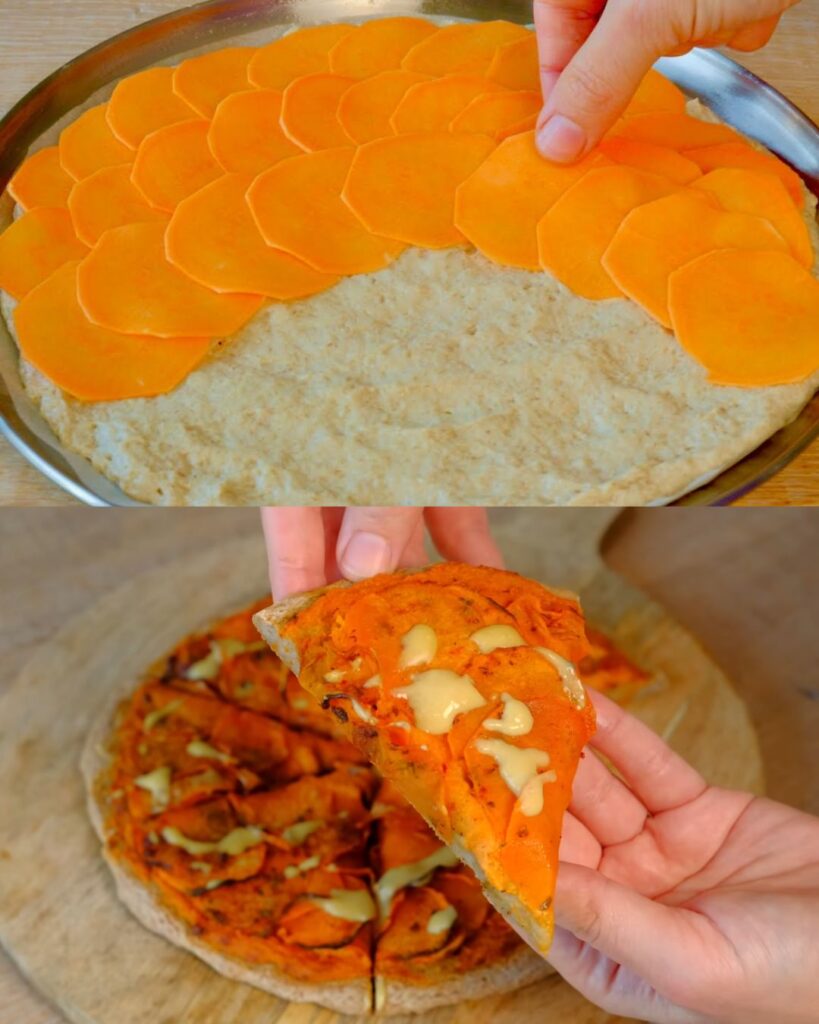 Sweet Potato Pizza with Tomato Cashew Sauce