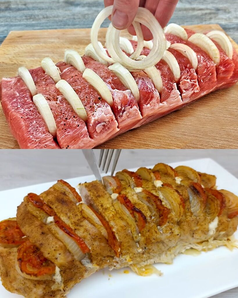 Italian-Inspired Pork Roast with Creamy Cabbage and Crispy Potatoes