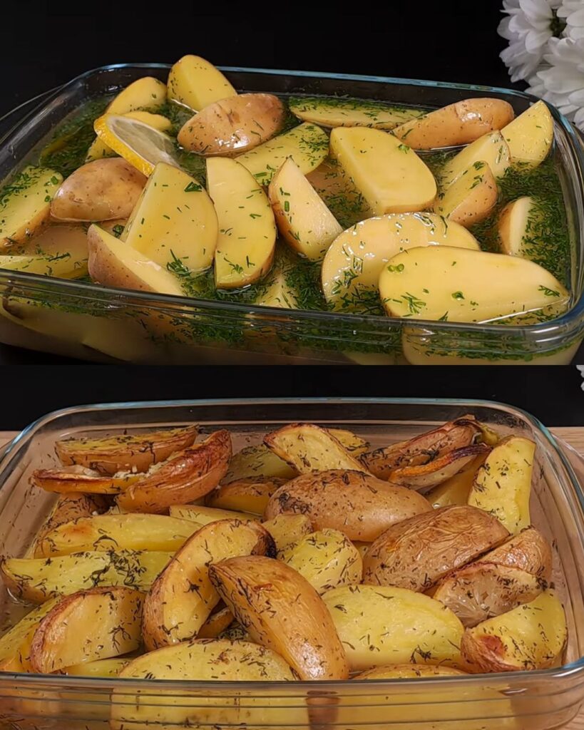 Lemon-Parmesan Potatoes finished dish