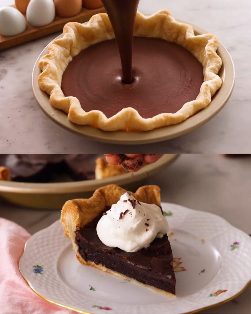 Decadent Chocolate Chess Pie finished dish