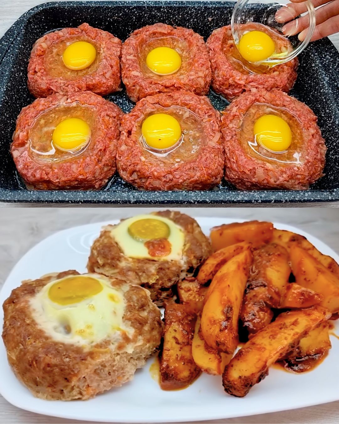 Meat loaf with baked potato