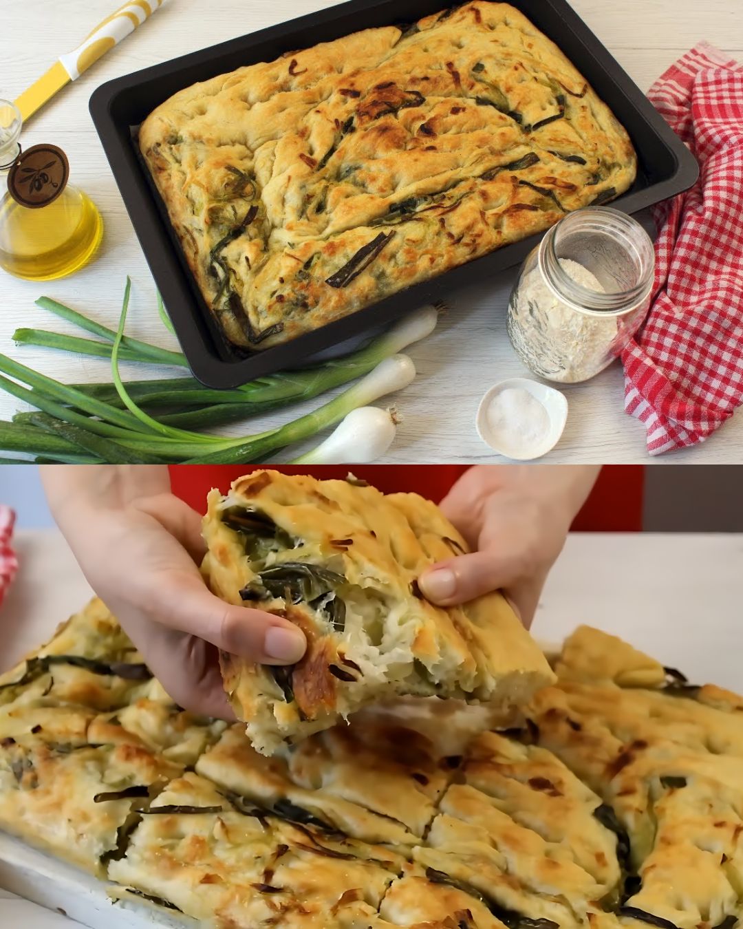 Spring Onion Italian Focaccia Recipe