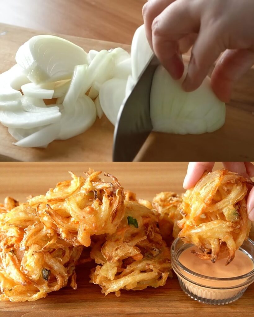 Super Crispy Onion Frying Recipe Tips/ Fried Vegetables finished dish