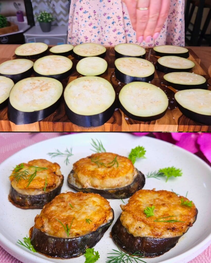 Juicy Eggplant and Minced Meat Patties finished dish