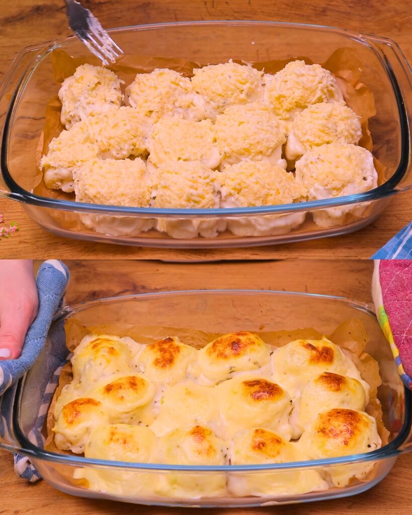 Baked Cauliflower with Creamy Cheese Sauce