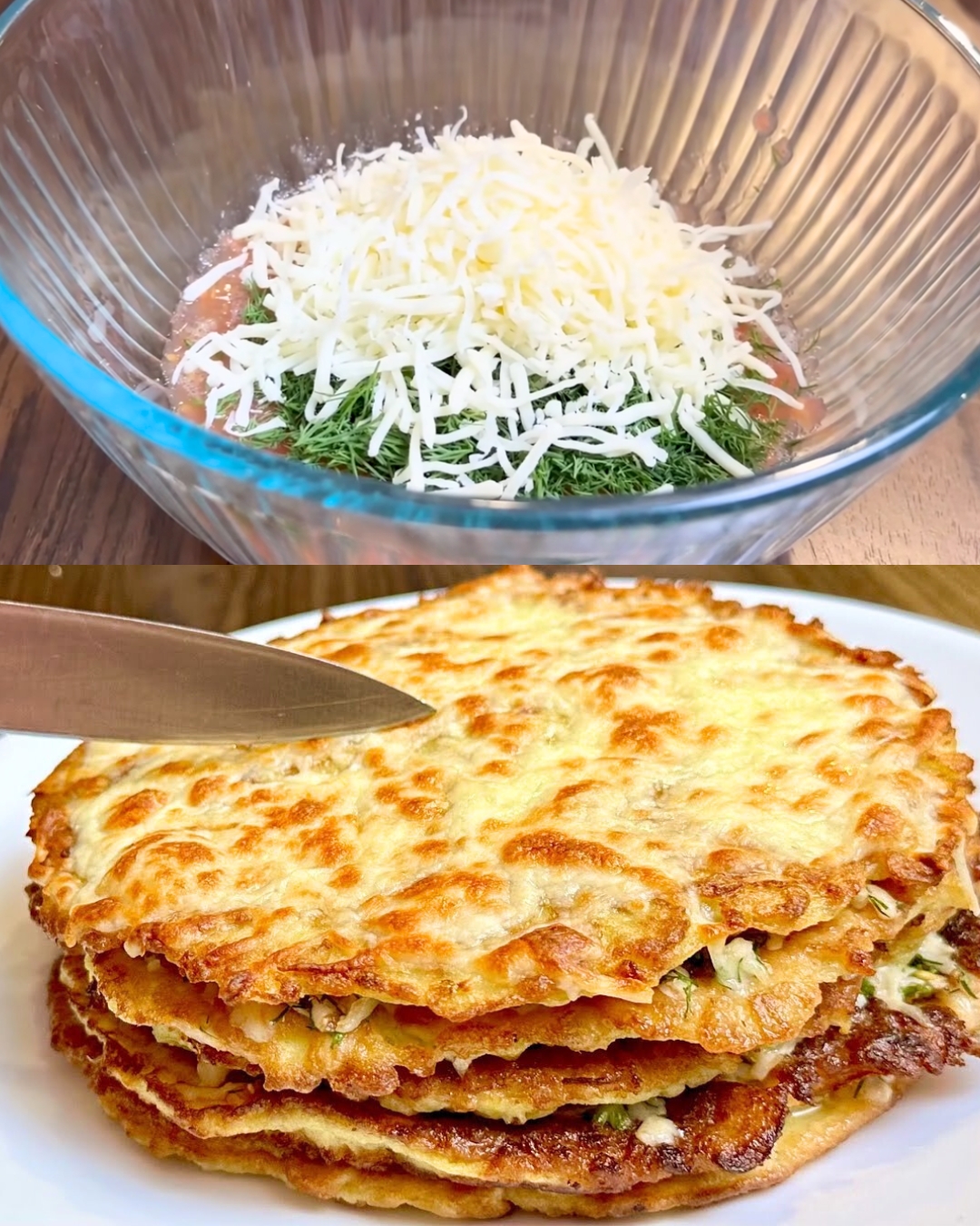 Savory Potato and Onion Pancakes with Cheese Filling