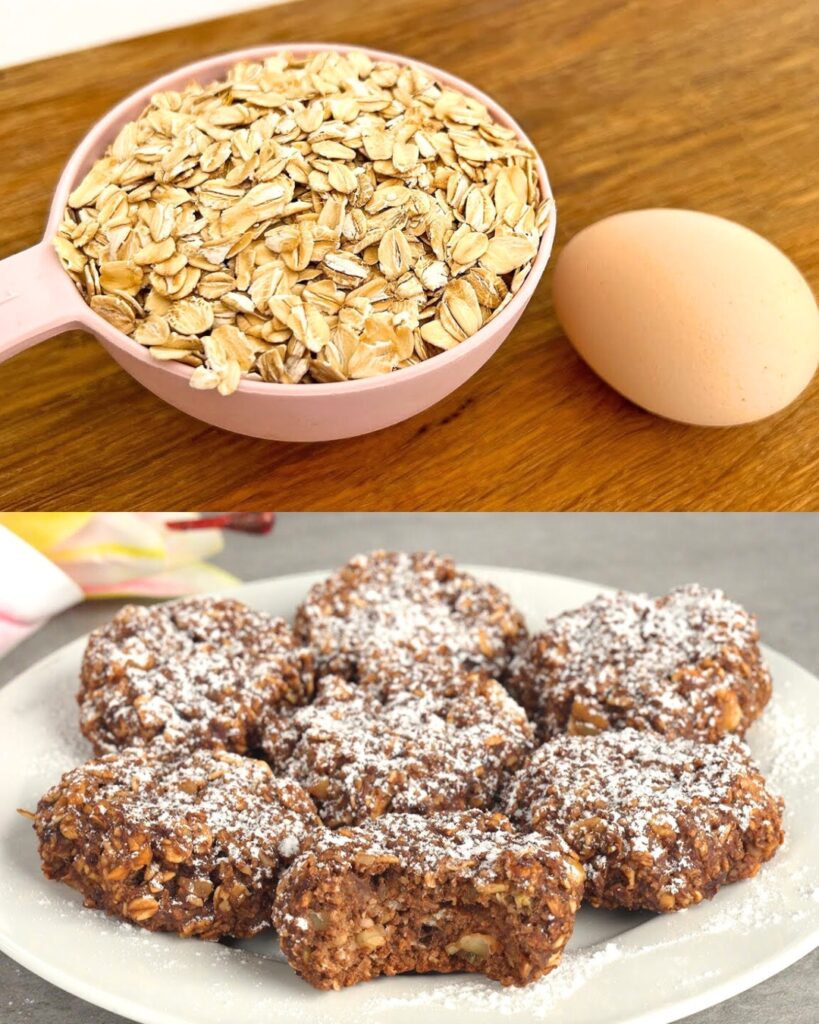 Healthy Slimming Dessert: Oatmeal, Banana, and Cocoa Treats