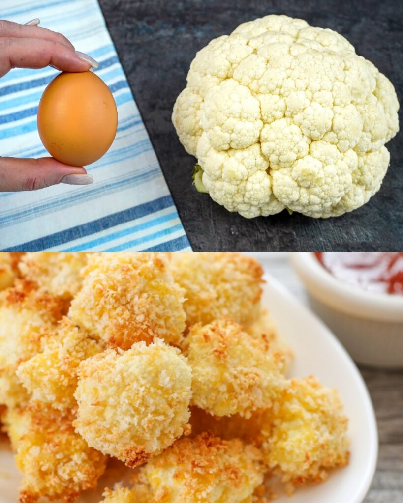 Parmesan Crusted Cauliflower Bites