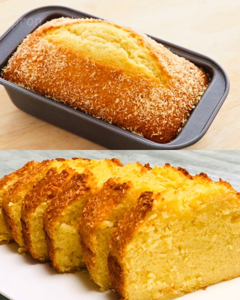 Coconut Butter Cake Recipe finished dish