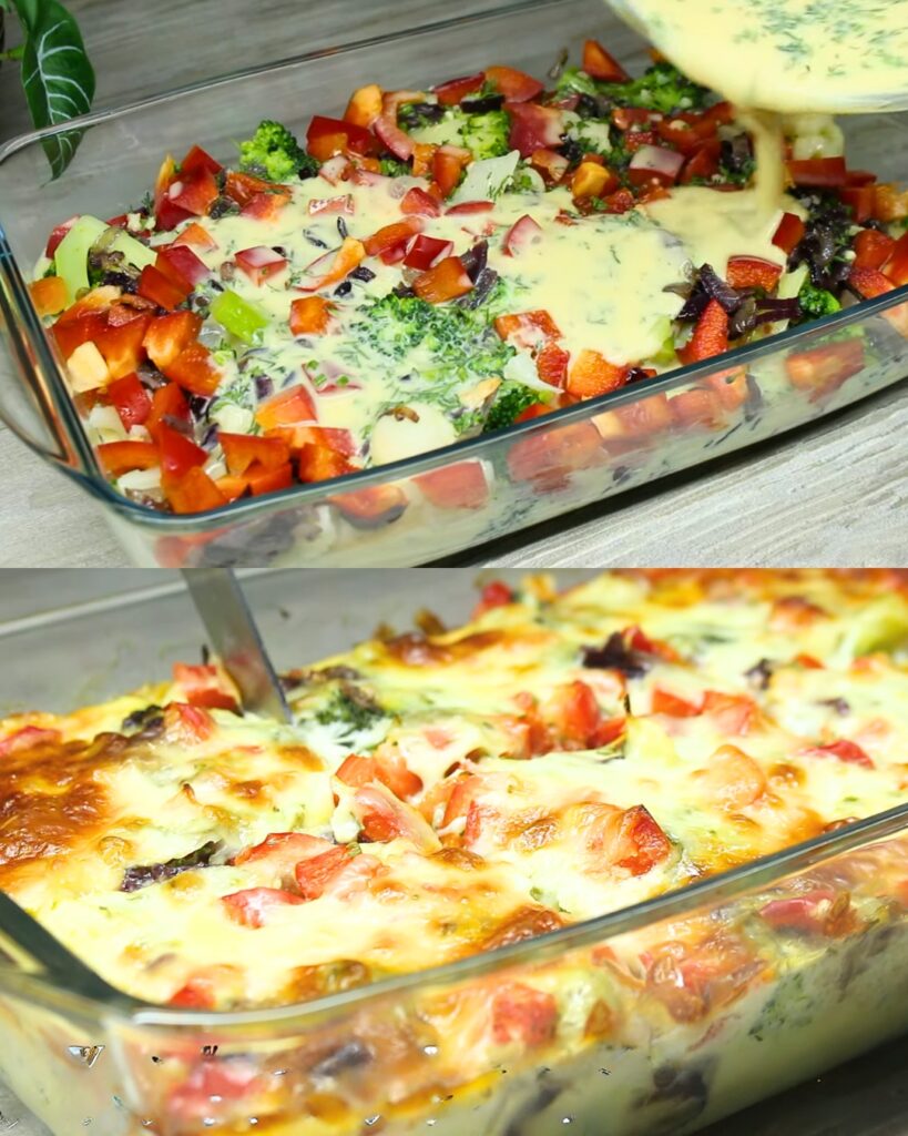Broccoli and Cauliflower Bake