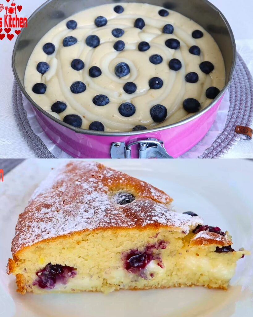 Creamy Lemon Blueberry Cake