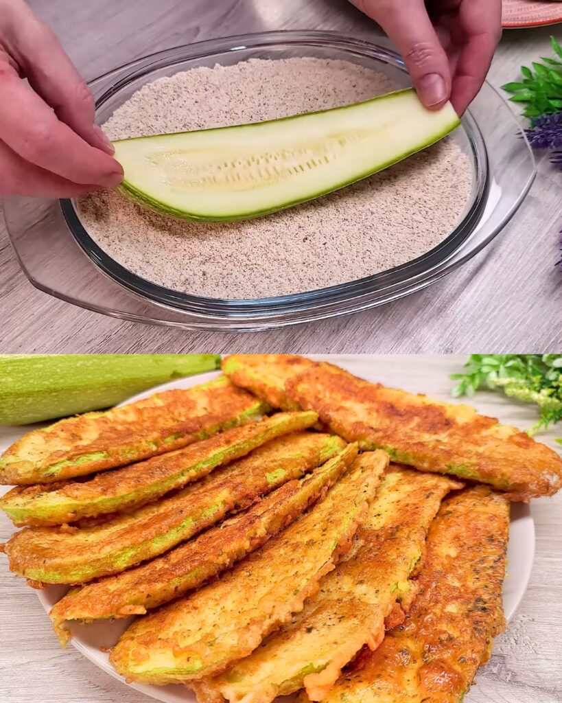 Crispy Zucchini Parmesan finished dish