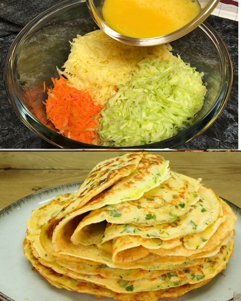 Savory Vegetable Pancakes finished dish