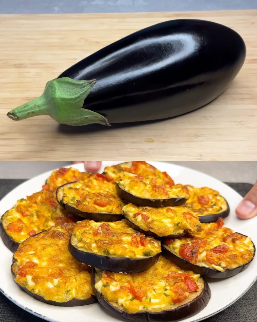 Baked Eggplant with Cheese and Egg