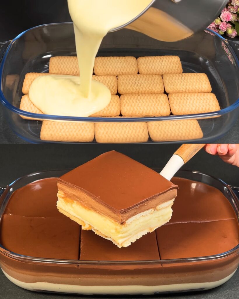 No-Bake Chocolate Custard Delight finished dish