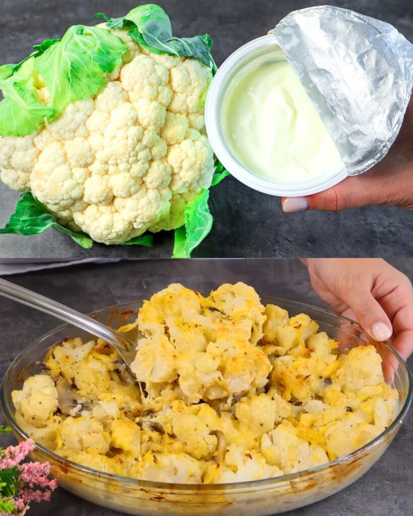 German Grandmother’s Baked Cauliflower finished dish