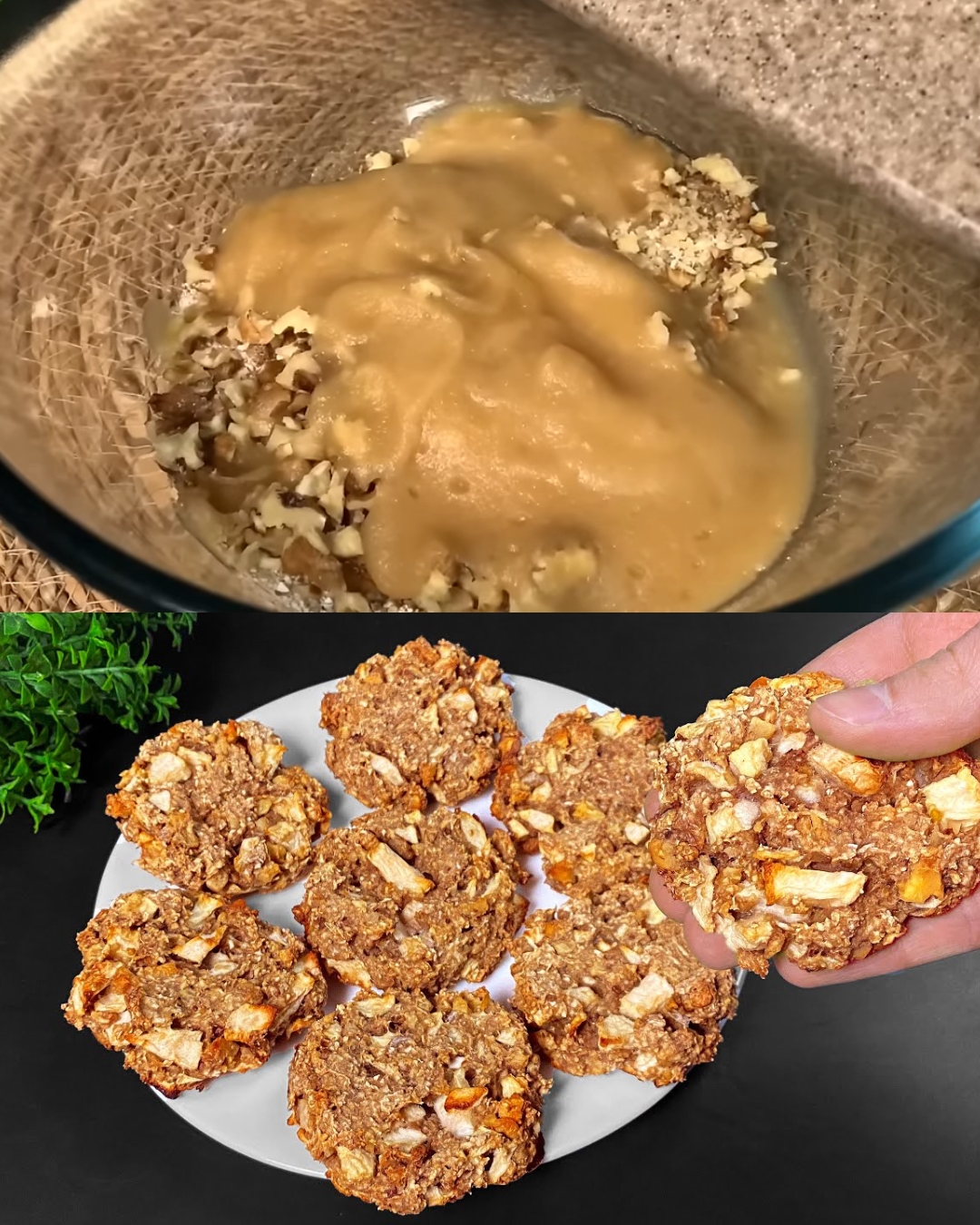 Oatmeal and Apple Diet Cookies