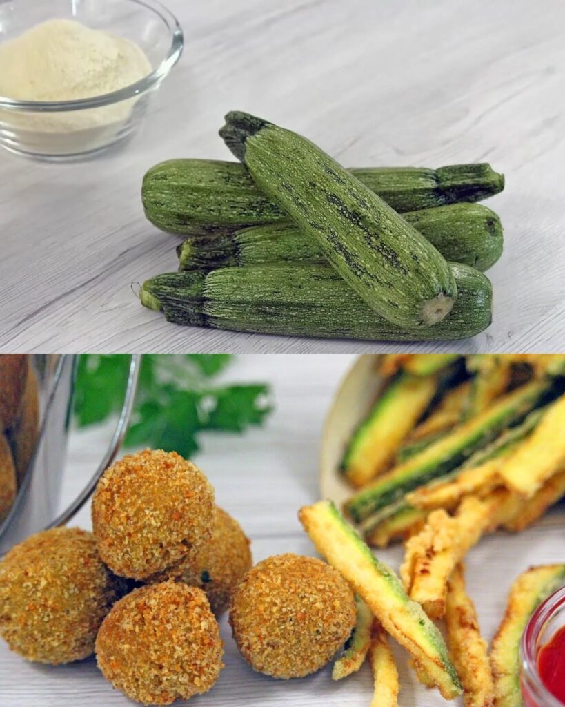 Veggie Eggplant balls and Zucchini Sticks Recipe