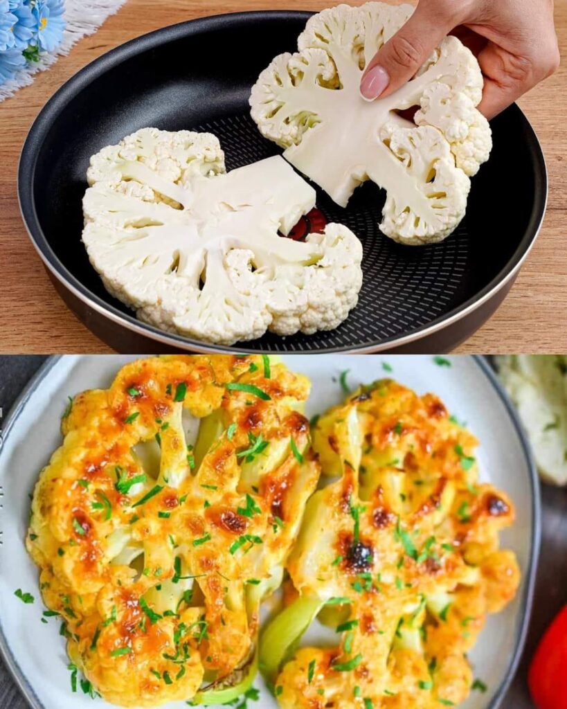 Spicy Cauliflower Steaks with Garlic Vegan Mayo finished dish