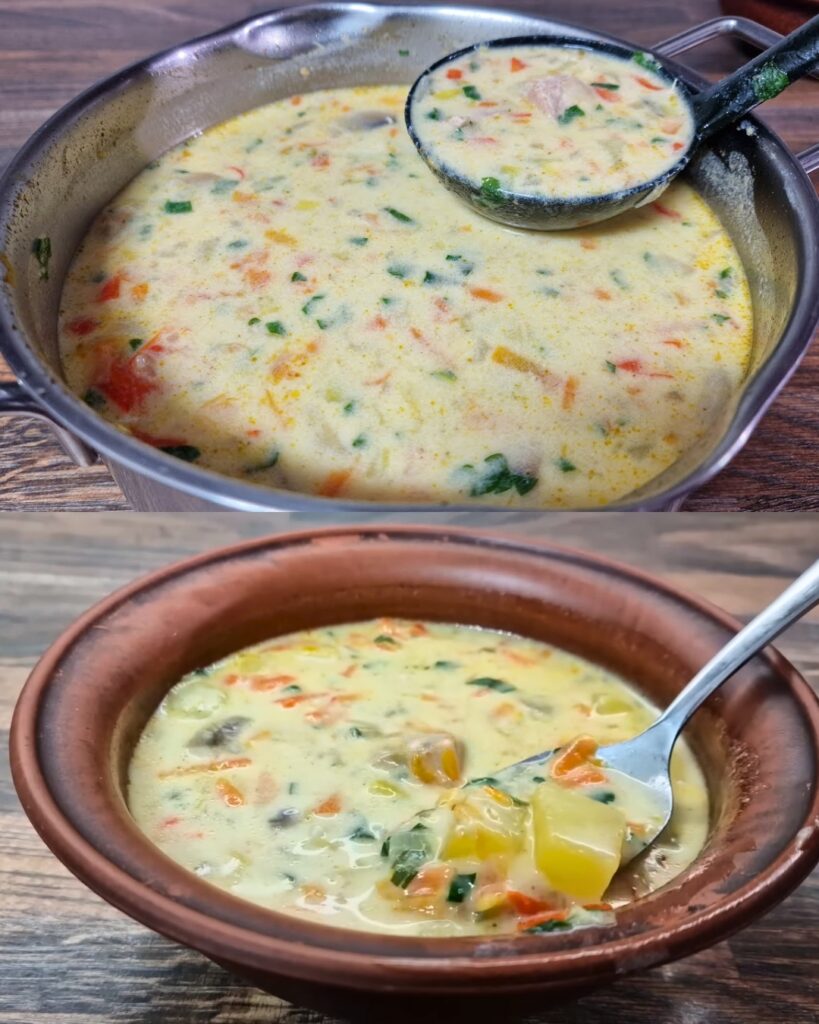 Tuna and Vegetable Soup Recipe finished dish