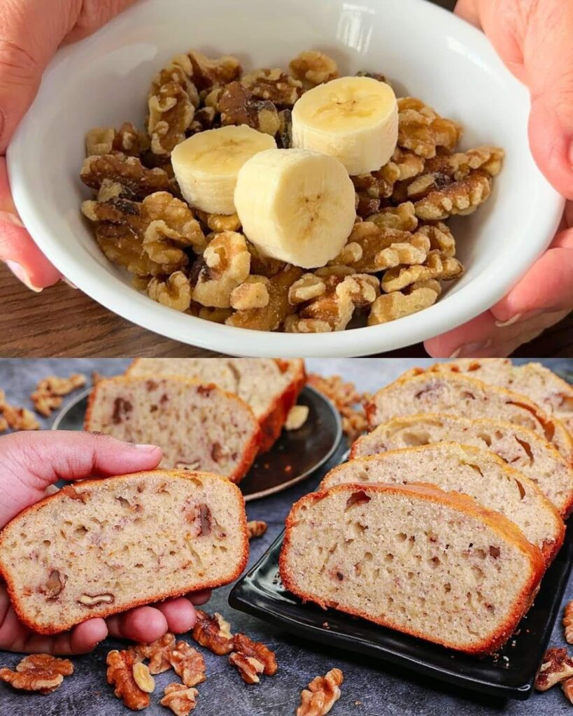 Easy Banana Walnut Bread finished dish