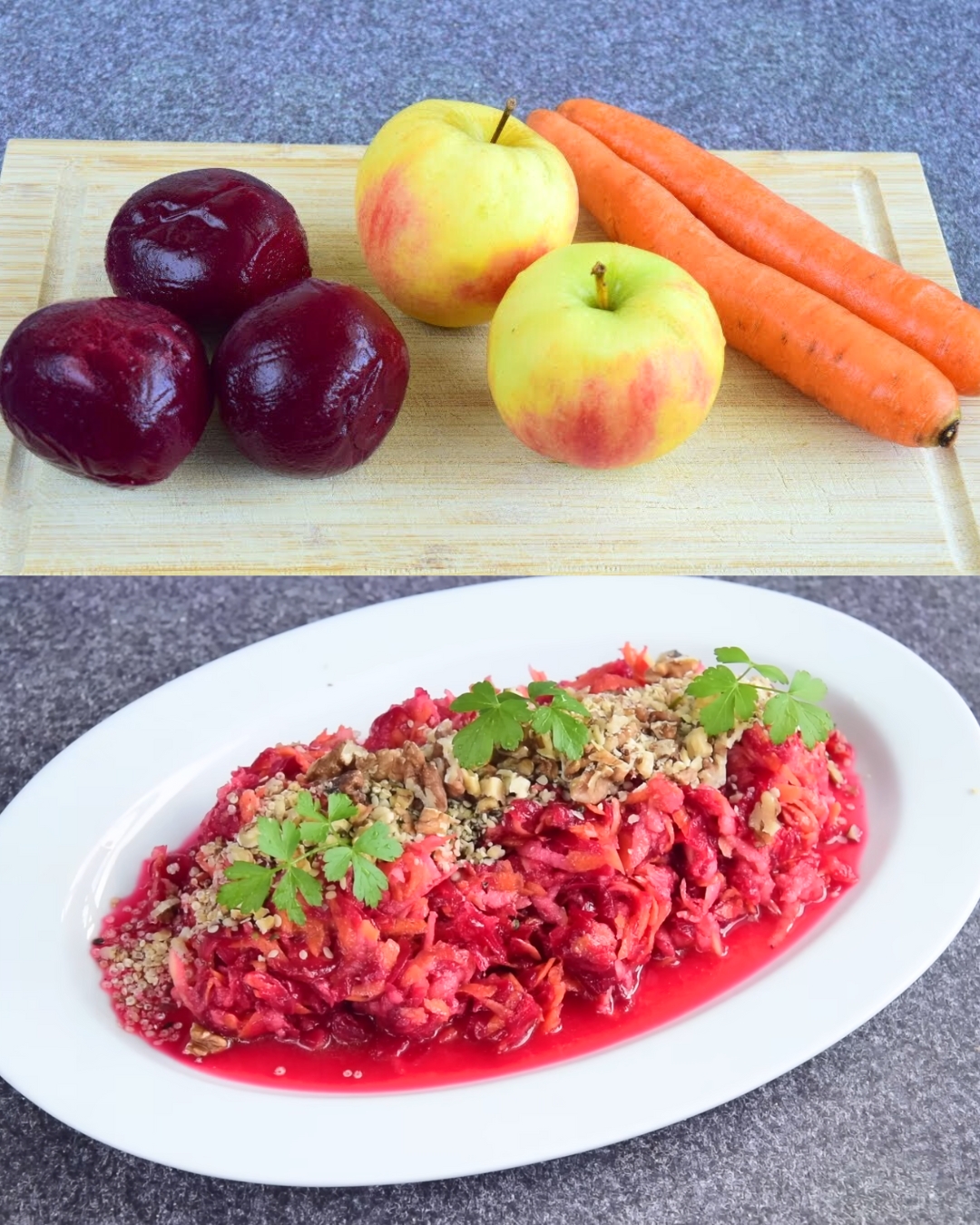 Healthy Beetroot, Apple, and Carrot Salad