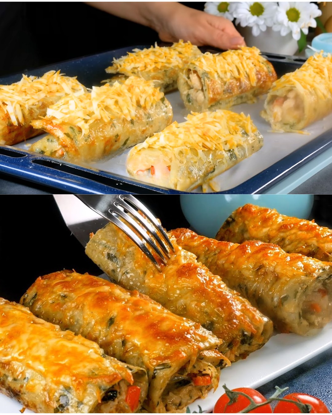 Chicken and Potato Rolls